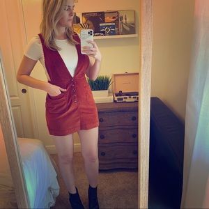 Free People Old School Love Overall Dress / Copper